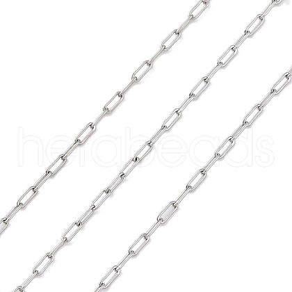 304 Stainless Steel Paperclip Chains CHS-M009-07P-03-1