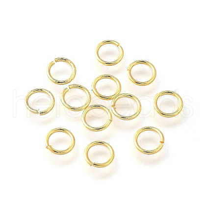 Brass Open Jump Rings KK-V007-004G-06-1