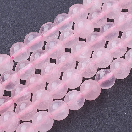 Natural Rose Quartz Beads Strands X-G-C076-6mm-3-1