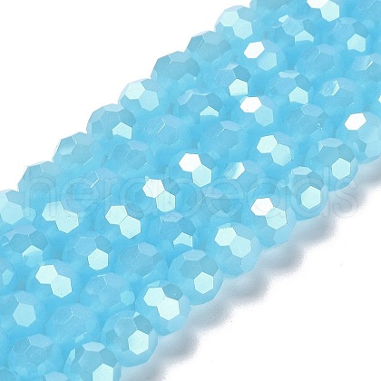 Electroplate Glass Beads Strands EGLA-A035-J8mm-A04-1