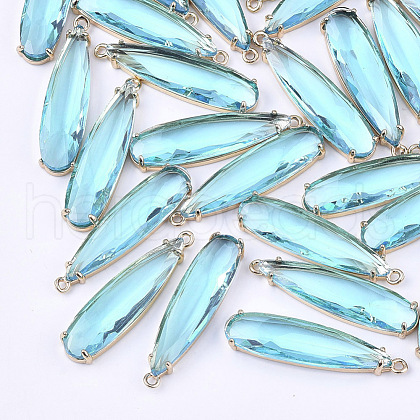 Transparent Glass Pendants GLAA-T007-15C-1