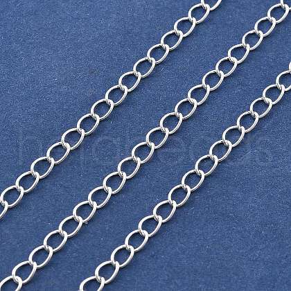 Brass Curb Chains KK-P304-02A-S-1