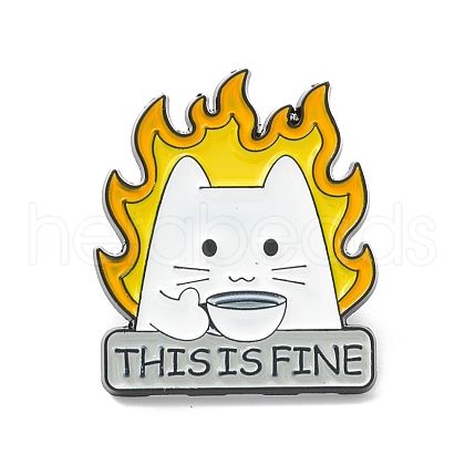 Word This is Fine Alloy Brooch JEWB-M022-15-1