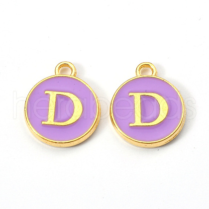 Golden Plated Alloy Enamel Charms X-ENAM-S118-10D-1