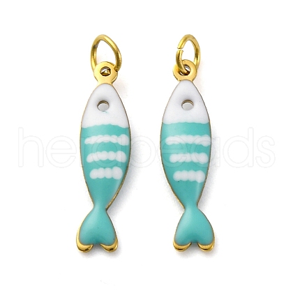 304 Stainless Steel Enamel Pendants X-STAS-E550-40G-02-1
