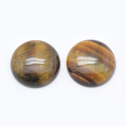 Natural Tiger Eye Cabochons G-E492-F-01-1