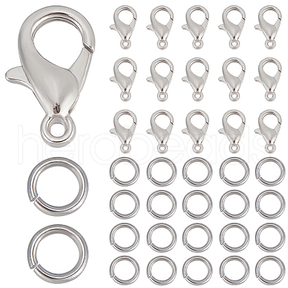 SOFPLATE 400Pcs Zinc Alloy Lobster Claw Clasps FIND-SP0001-33P-1