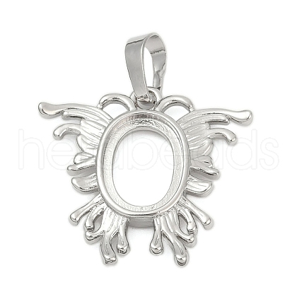 Brass Pendant Cabochon Settings KK-S521-17D-P-1