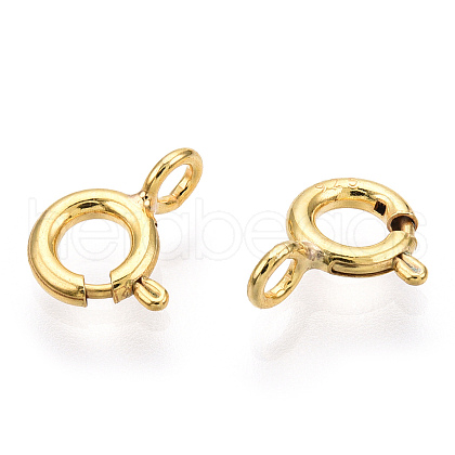925 Sterling Silver Spring Ring Clasps STER-T004-81A-G-1