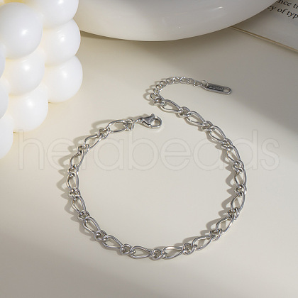 Simple and Stylish Stainless Steel Twisted Chain Anklets for Women WP4497-2-1