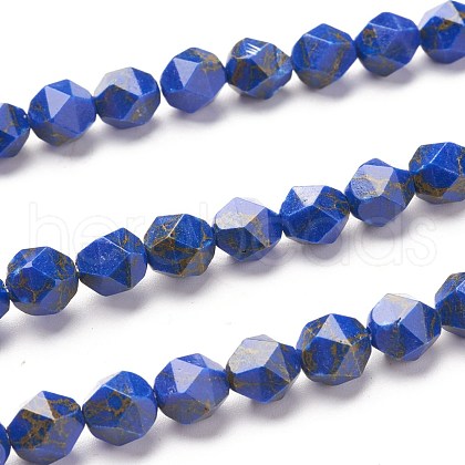 Synthetic Gold Line Turquoise Beads TURQ-F016-03B-01-1