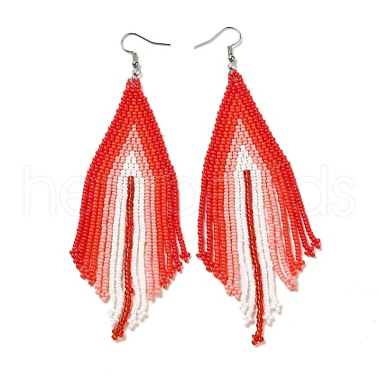 Bohemian Style Handmade Beaded Tassel Earrings for Women JF0314-5-1