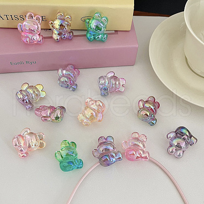 UV Plating Transparent Acrylic Beads OACR-N138-27-1