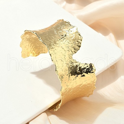 Brass Cuff Bangles for Women BJEW-A038-01B-G-1