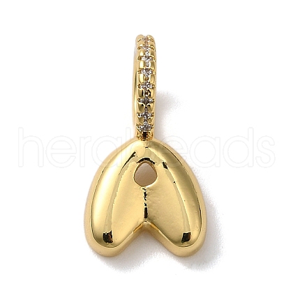 Brass Micro Pave Cubic Zirconia Pendants KK-K345-13A-G-1