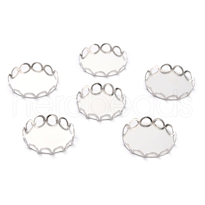 Non-Tarnish 304 Stainless Steel Cabochon Settings STAS-Y001-09E-P-1