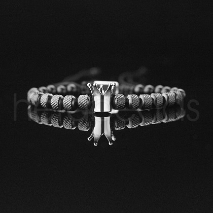 304 Stainless Steel Braided Beads Bracelets WG0F93D-32-1