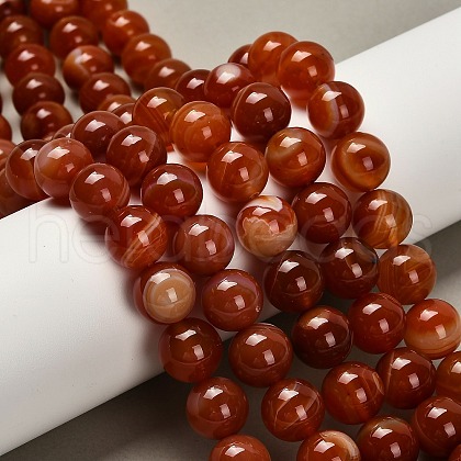 Dyed Natural Agate Beads Strands G-G203-10L-12mm-1