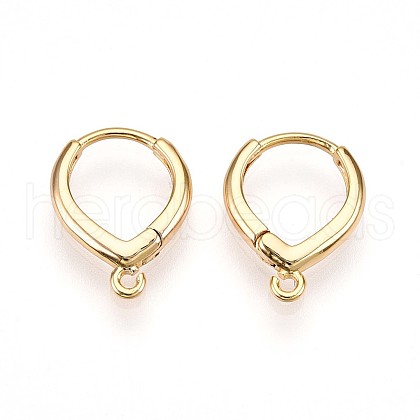 Brass Hoop Earring Finding KK-N261-63G-1