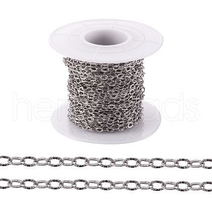 304 Stainless Steel Textured Cable Chains CHS-H007-05P-A-1