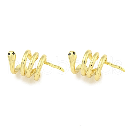Brass Micro Pave Cubic Zirconia Cuff Earrings EJEW-C104-011G-1