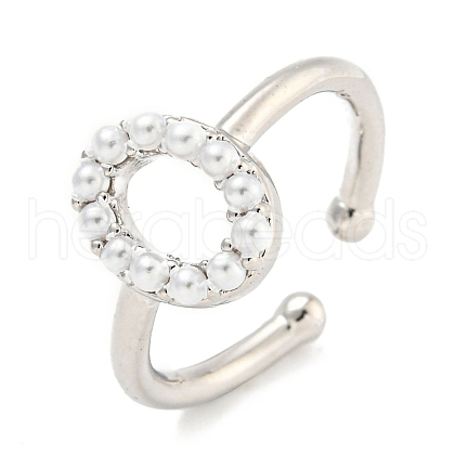 Rack Plating Brass Open Cuff Rings for Women RJEW-F162-01P-O-1