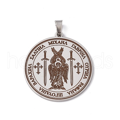Non-Tarnish 304 Stainless Steel Seven Archangels Pendants STAS-C063-04P-1