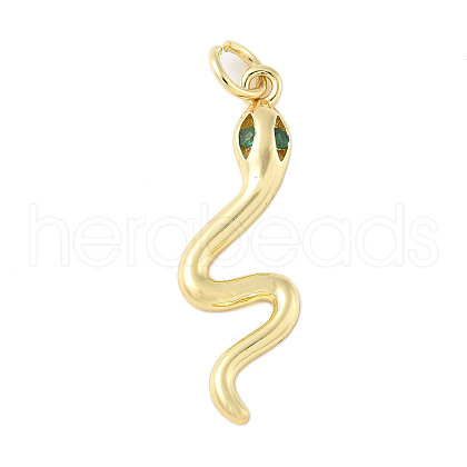 Brass Micro Pave Cubic Zirconia Pendants KK-D354-03G-1