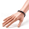 Natural Snowflake Obsidian Chip Bead Stretch Bracelets for Children BJEW-JB06388-06-3