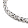 Brass Pave Clear Cubic Zirconia Flat Round Box Chain Slider Bracelets BJEW-YWC0002-12A-P-2