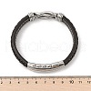 Braided Microfiber Leather Cord Bracelets for Men BJEW-Z081-03P-02-5