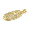 Virgin Mary Theme Rack Plating Brass Micro Pave Clear Cubic Zirconia Pendants KK-Z067-06G-06-2