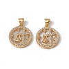 Rack Plating Brass Shell Pendants KK-D087-25G-07-2