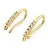 Brass with Cubic Zirconia Earring Hooks KK-Q782-02G-1