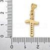Brass Micro Pave Cubic Zirconia Pendants KK-M319-02G-T-3