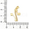 Brass Pave Cubic Zirconia 
Pendants KK-U062-65G-3