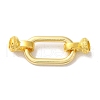 Rectangle Rack Plating Brass Fold Over Clasps KK-A225-01B-G-1