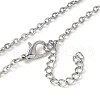 304 Stainless Steel Glass Space Pendant Necklaces NJEW-JN05192-02-5