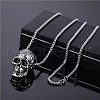 Alloy Ruby Rhinestone Pendant 667 Stainless Steel Chain Necklaces FS-WG7010E-07-1