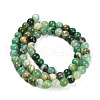 Natural Green Line Jasper  Beads Strands X-G-B128-A03-02-5