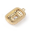 Rack Plating Brass Micro Pave Cubic Zirconia Pendants KK-C019-05G-4