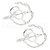 GOMAKERER 2Pcs Adjustable Brass Finger Rings Components FIND-GO0002-77C-1