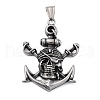 304 Stainless Steel Big Pendants STAS-P367-01AS-1