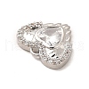 Rack Plating Brass Micro Pave Cubic Zirconia Charms KK-P230-19P-01-3