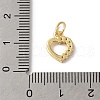 Rack Plating Brass & Clear Cubic Zirconia Pendants KK-L216-013G-3