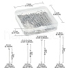 400Pcs 4 Styles 304 Stainless Steel Flat Head Pins STAS-YW0001-72-3