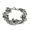 Retro Alloy Skull Anchor Link Chain Bracelets for Women Men BJEW-L684-001AS-1