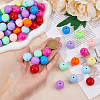 DICOSMETIC 120Pcs 12 Colors Opaque Acrylic Beads MACR-DC0001-07-3