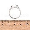 Brass Open Cuff Ring Components KK-U074-10P-3