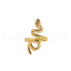 Stylish Snake-Shaped Stainless Steel Open Cuff Ring SG7093-2-2